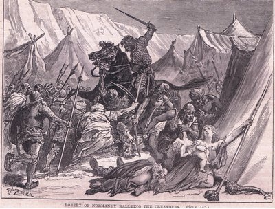 Roberto di Normandia che raduna i crociati, 1097 da Francois Edouard Zier